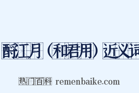 酹江月（和君用）近义词是什么意思的图片